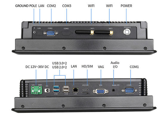 قیمت مناسب 10.4 اینچ 1024x768 صفحه لمسی صنعتی PC ضد آب 19 وات برخط