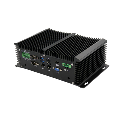 قاب تمام فلزی مینی کامپیوتر صنعتی ویندوز 10 پرو کامپیوتر رومیزی بدون فن پورت های HDMI VGA