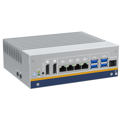 قیمت مناسب مینی پی سی بدون فن 2 * پورت نمایش DP 4 * گیگابیت اترنت اینتل i210-AT اینتل I219-LM DIN-Rail نصب درونی BOX PC برخط