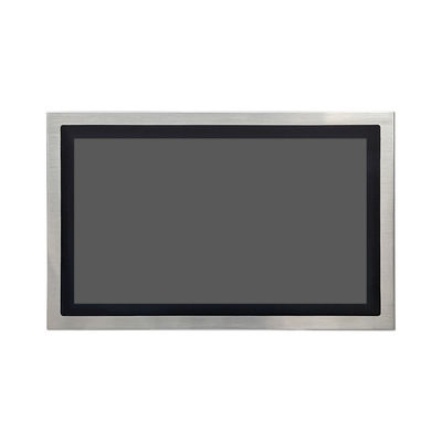 23.8 اینچ مانیتور LCD فولاد ضد زنگ با 10-نقطه ظرفیت صفحه نمایش لمسی پشتیبانی دیوار نصب