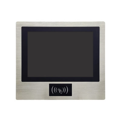 قیمت مناسب 12.1 اینچ استیل ضد زنگ IP65 ضد آب صفحه نمایش لمسی خازنی 1000 نیت I5-8250U RFID کامپیوتر صنعتی برخط