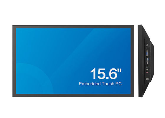 قیمت مناسب 4 گیگابایت RAM 128 گیگابایت SSD DC24V صفحه لمسی صنعتی PC 15.6in J1900 برخط