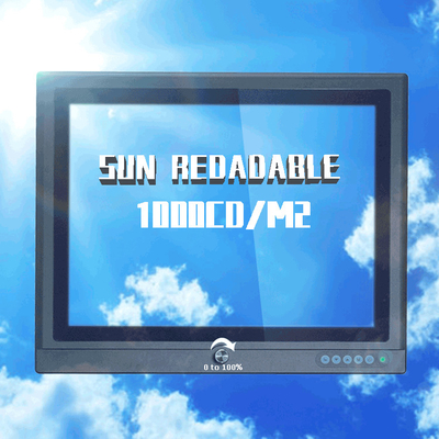 قیمت مناسب مانیتور LCD 15 اینچی خوانا با نور خورشید DC 12 ولت با کنترل روشنایی کم نور برخط